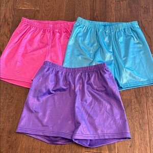 Girls Athletic Dance Gymnastics Shorts Set
